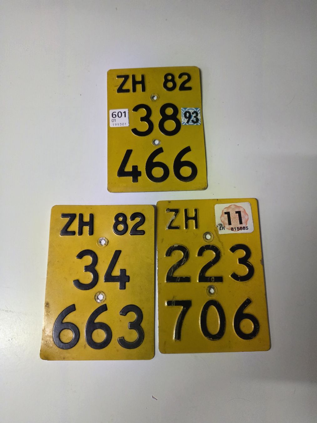 Ecriteaux: Nummernschilder ZH Töffli 3 Stk – D'occasion à Dorf par Echo_Elements 2