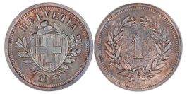 1 Rappen von 1939 (nahe bei unzirkulierter Erhaltung)