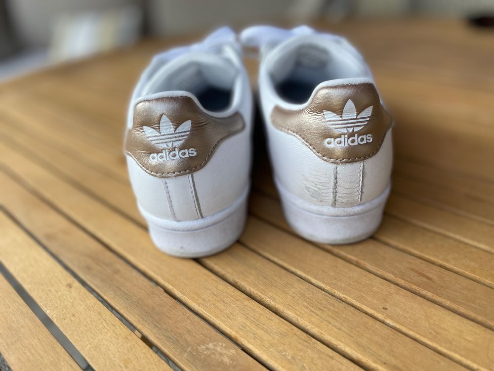 Adidas superstar cheap weiß gold 39