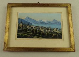 ZUG, ALTKOLORIERTE AQUATINTA UM 1860
