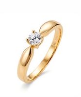 Solitärring 18K Gelbgold 750 mit Diamant 0.20 ct – Grösse 51