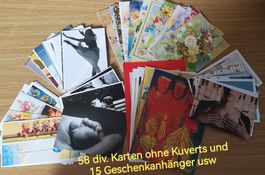 58 Karten und 15 Geschenkanhänger...