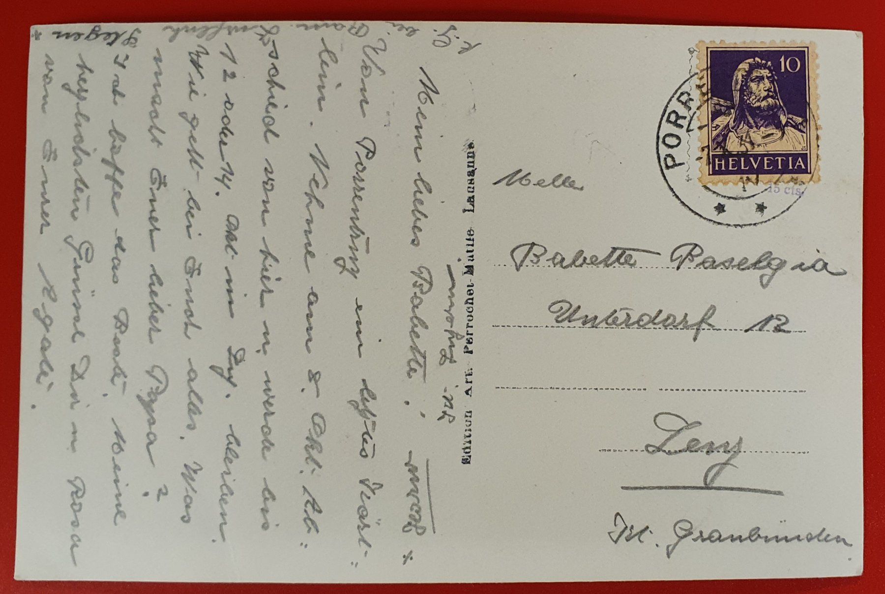 Cartoline postali: St.Ursanne 1931 - Vue Générale – Usato da Kreuzlingen venduto da Rschweiz1 1