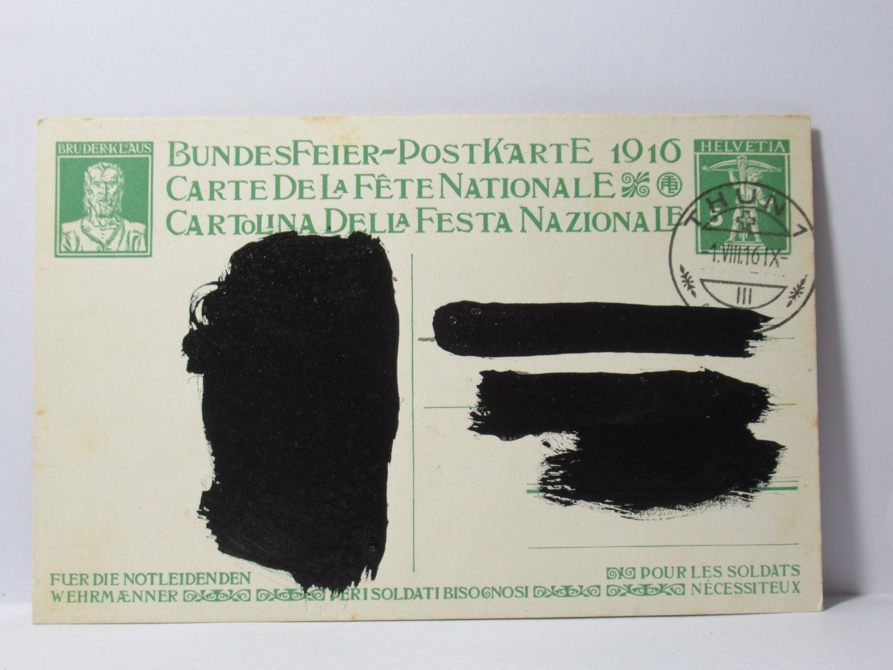 Cartoline postali: Bundesfeier  1916 – Usato da Grenchen venduto da Bluemchen1900 1