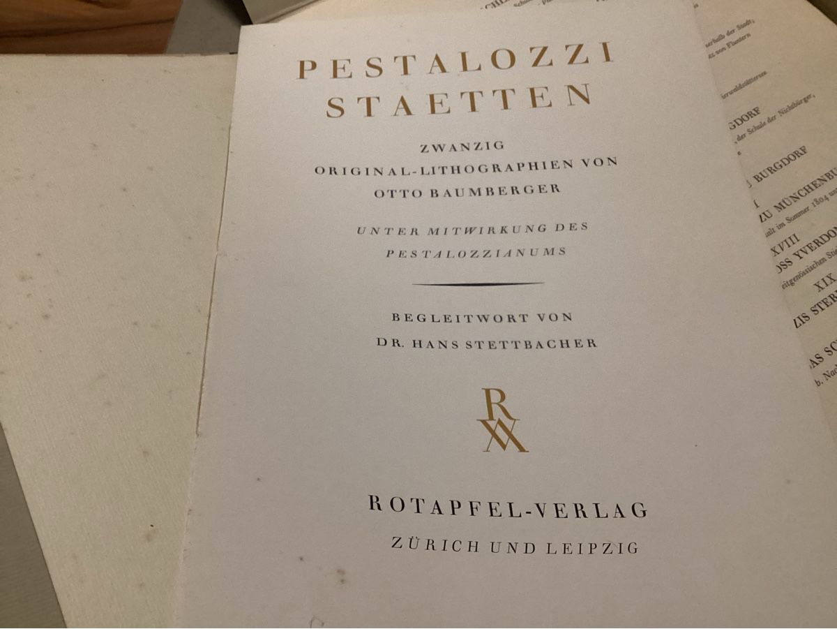 Libri: ANTIKES BUCH MAPPE PESTALOZZI STÄTTEN UM 1925 – Usato da Münchenstein venduto da NoSu98 4