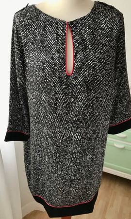 Wie neu: JAD Asia-Look Kleid Dress aus Paris gerader Schnitt