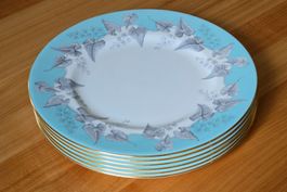 6er Set Vintage Teller Wedgwood Buxton 1960 - 1969