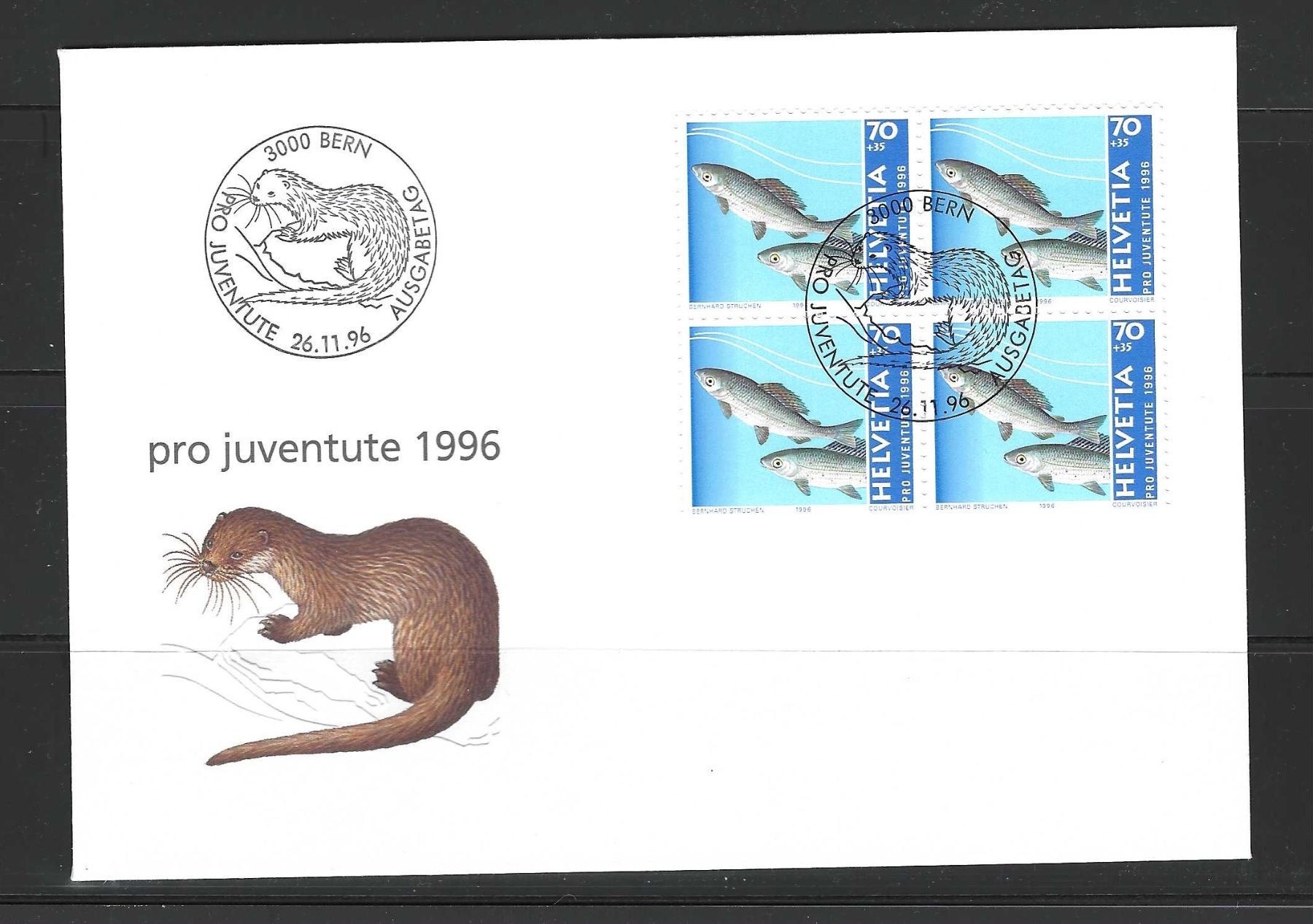 Tutti i francobolli: FDC Pro Juventute  Viererblock 1996 – Usato da Koblenz venduto da Markenhimmel