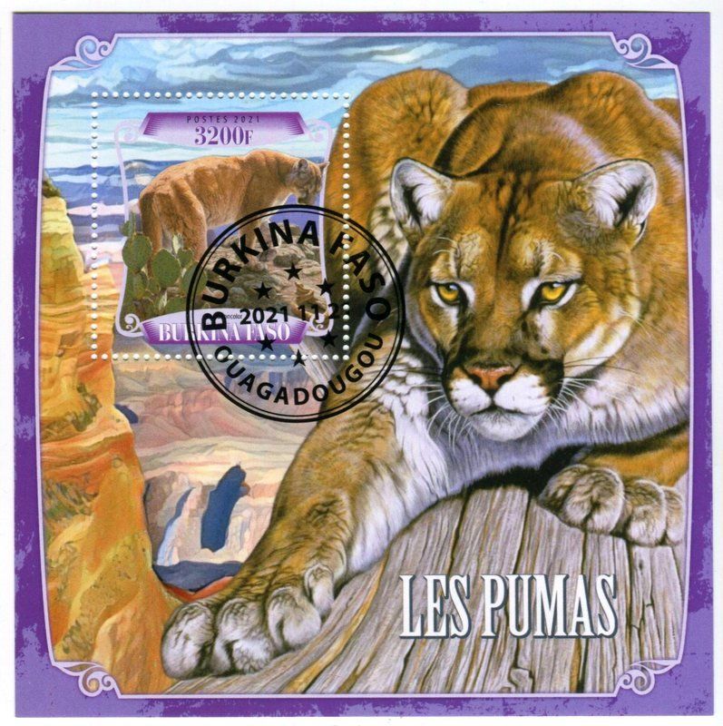 Alle Briefmarken: Block "Puma". Burkina Faso – Neu und originalverpackt aus Basel von Butsch5