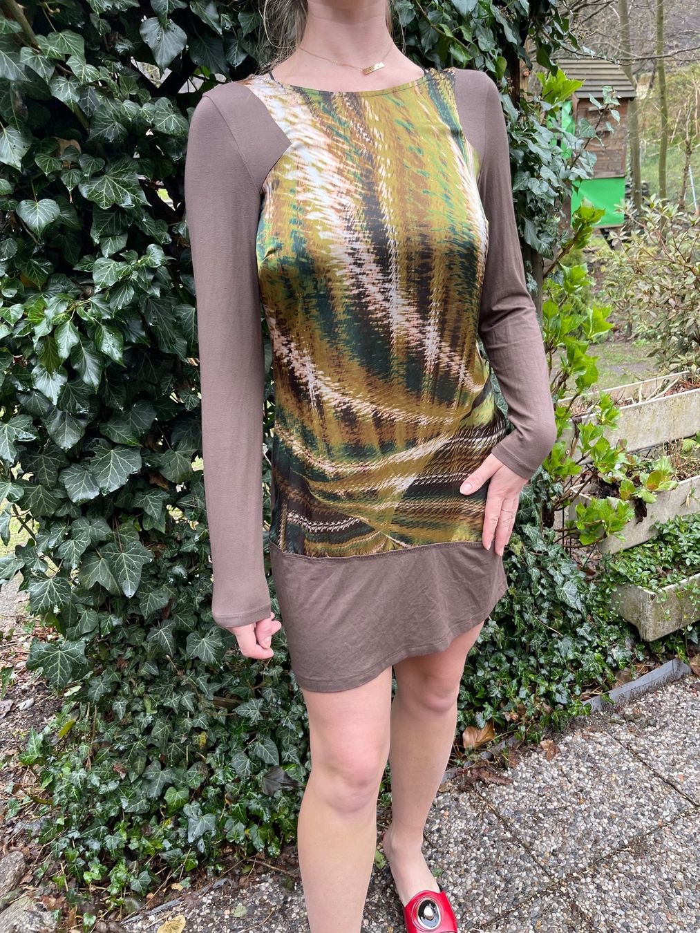 Benetton Vestiti: Bell Abito di seta con cotone-S/M-chic e elegante – Nuovo (secondo la descrizione) da Gordevio venduto da LanaZimm 3