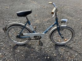 Pony Klappvelo blau gebraucht mit Gepäckträger