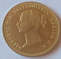 Victoria D G Brittanniarium Regina Münze 1839 Wyon Replica
