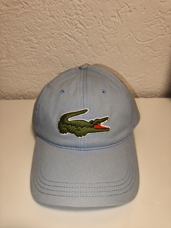 Lacoste Kappe hellblau Cotton One Size guter Zustand