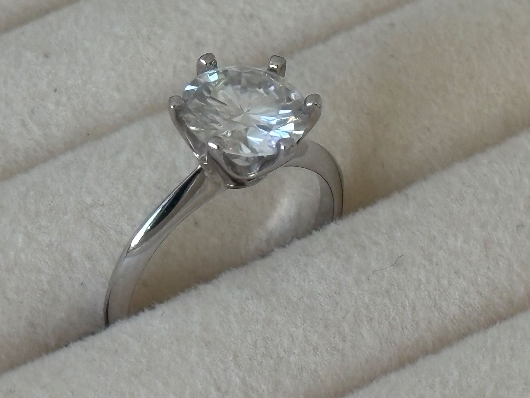 Ringe: 💚 Luxus Elegante Gr.18/8 Ring Solitär  Farbe Silber – Neu (gemäss Beschreibung) aus Biel-Bienne von Roserosse13 3