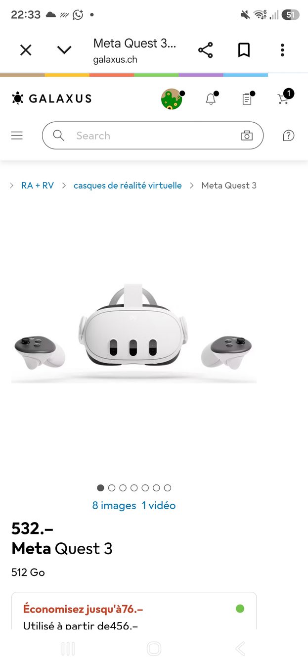 Meta VR Brille: Meta Quest 3 – Neu (gemäss Beschreibung) aus Granges-Paccot von bor_8ymj 3