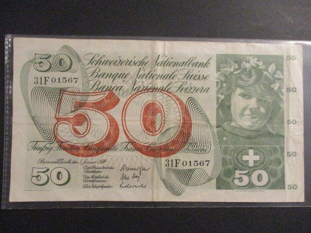 Billets de banque: Billet 50.- Fr 1970  Superbe qualité – D'occasion à Lovens par Jelmi