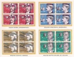 1977_582-85 FLUGPIONIERE_Oskar Bider_Walter Mittelholzer_FDC