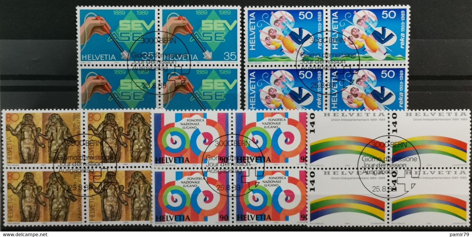 Tutti i francobolli: 1989 Werbemarken ET-Viererblocks – Nuovo e nell'imballaggio originale da Dübendorf venduto da goeggi79