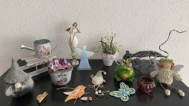 Dekoartikel Set Frühlingsfiguren Engel Frosch Figur Flohmi