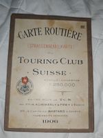 Carte routière du Touring Club Suisse(TCS)Édition 1906