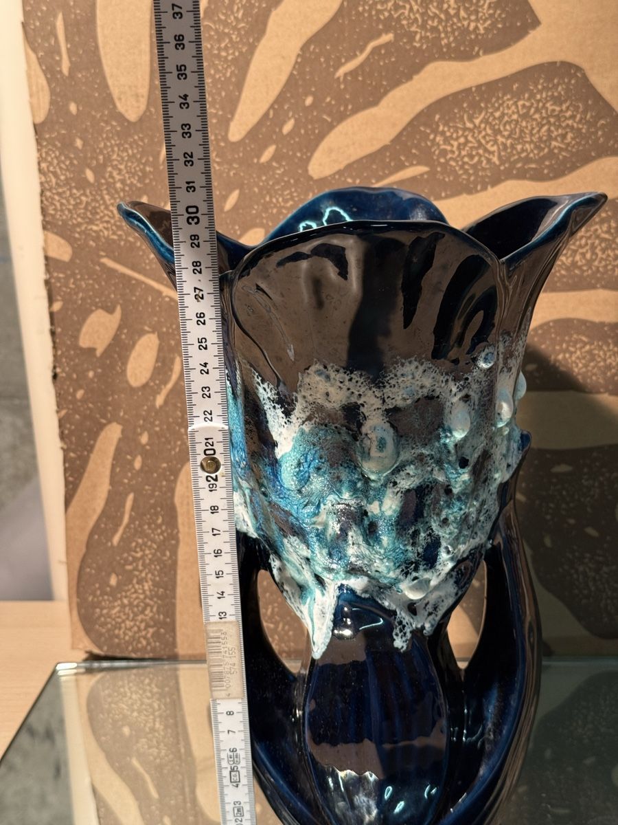 Vasen & Gefässe: Vase Unique en Céramique Bleue – Gebraucht aus Lausanne von vas_mbk2 6
