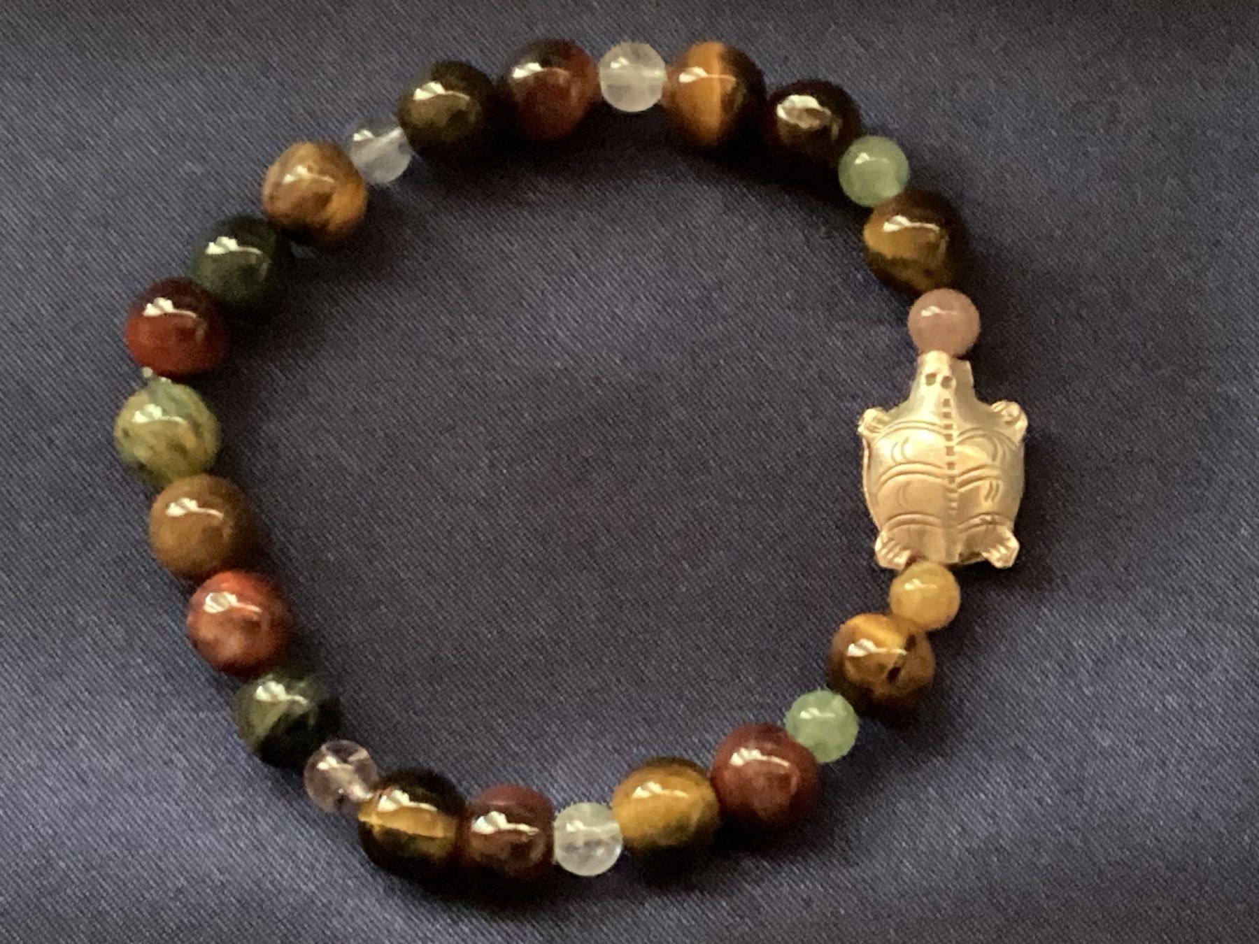 Bracciali & Braccialetti: Schildkröte handmade Silber - Edelstein Armband – Nuovo e nell'imballaggio originale da Laax venduto da kri_95f5 1