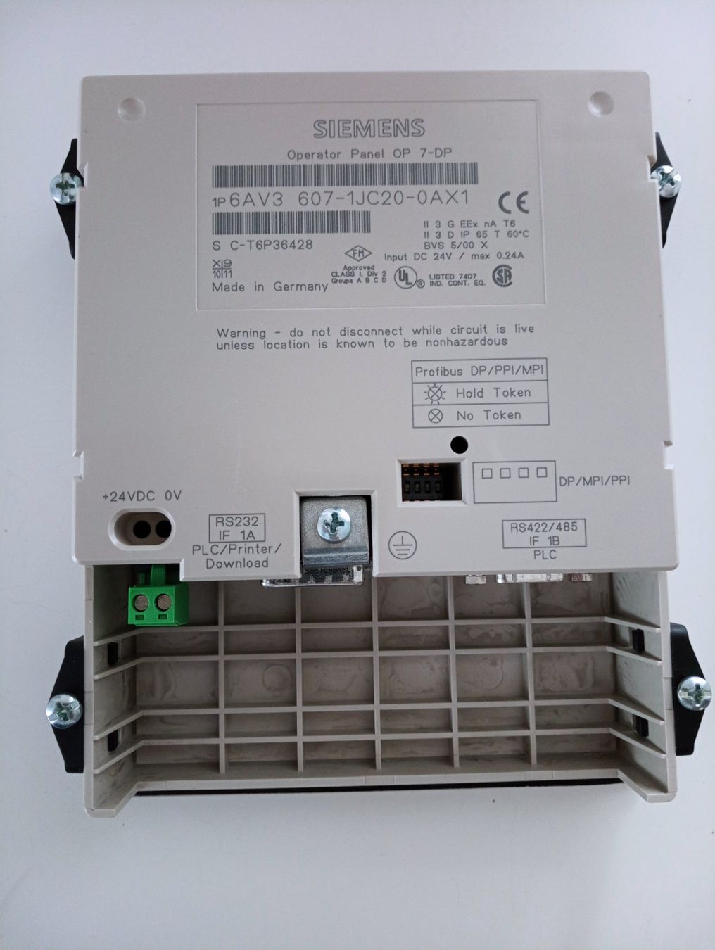 Siemens Elektronikbauteile: Siemens Operator Panel OP 7-DP / 6AV3607-1JC20-0AX1 – Gebraucht aus Ufhusen von HKSC 1