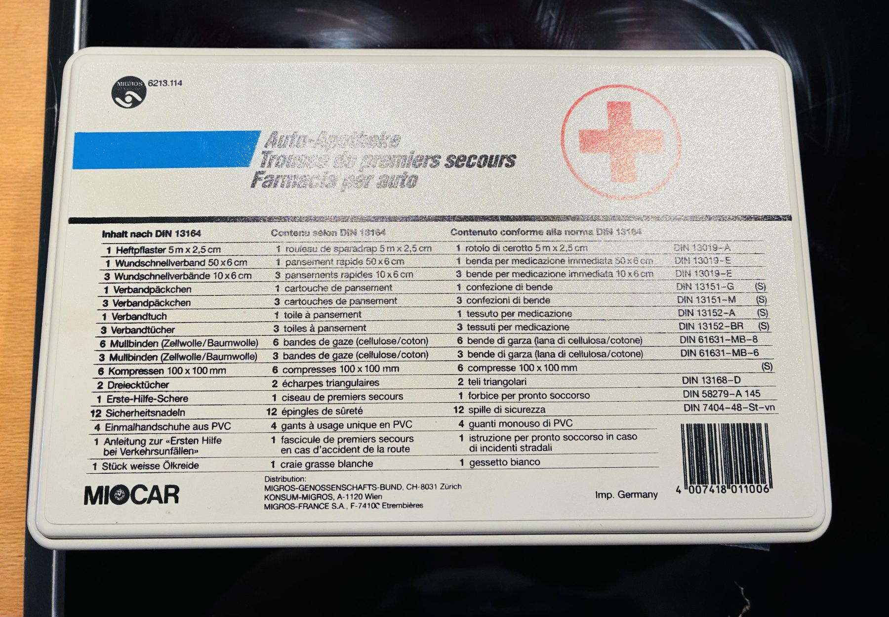 Kit di pronto soccorso: Auto-Apotheke Auto-Verbandskasten - Vintage – Usato da Oberkulm venduto da Weberlisa 1