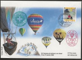 Ballon Brief Schweiz  2002 Château-d'Oex  Luftpost