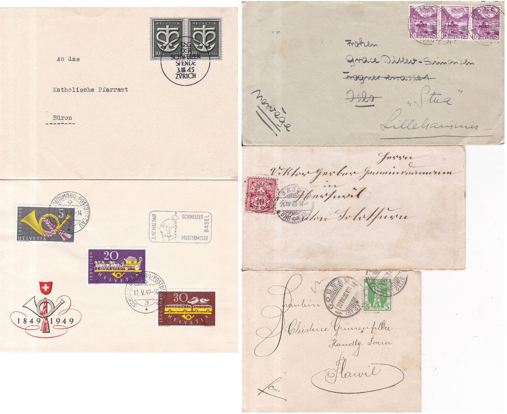 Tutti i francobolli: 30 Stk. Alte CH Briefe, FDCs, Belege – Usato da Münchwilen AG venduto da Nesar 5