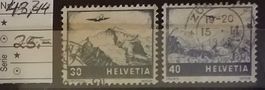 3319B) F43,44, Flugpostmarke neu Farben Kt. 25.-