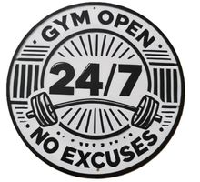 GYM OPEN 24/7 - Blechschild  (neu/OVP)