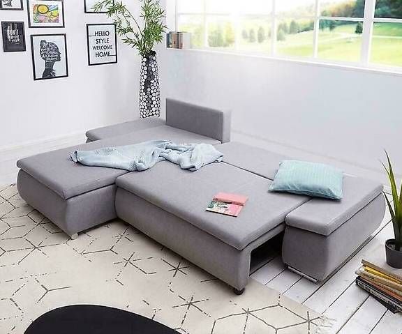 Sofas: Schlafsofa Design Ecksofa L-form mit Bettfunktion & Stoff – Gebraucht aus Zug von jvmoebel-schweiz 4