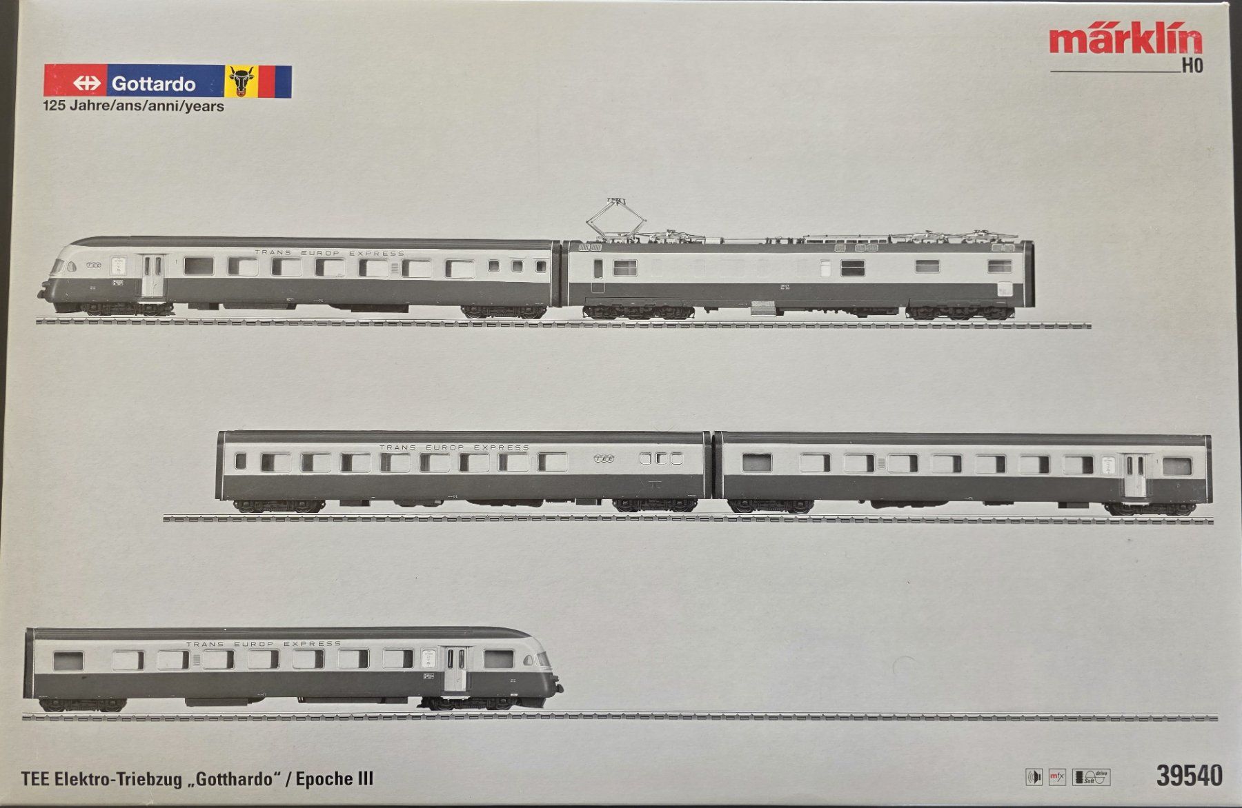 Märklin Modellini di ferrovie: Märklin 39540 SBB RAe TEE II  Zug Gotthardo – Usato da Schwarzenburg venduto da hebusch54 1