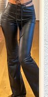 NEW YORKER FLARED FAKE LEATHER PANTS - XS