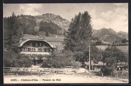 AK Château-d'Oex, Pension du Midi, 1907