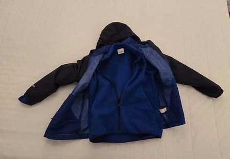 Wind/Regenjacke Jack Wolfskin mit Fleece 2 in 1 Gr 140 cm