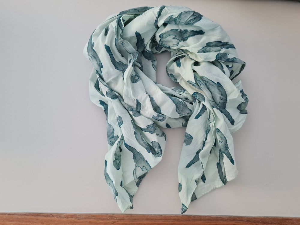 Foulard Becksöndergaard à Pois Bleu - 100% Coton, Taille XL, Occasion Très Bon état