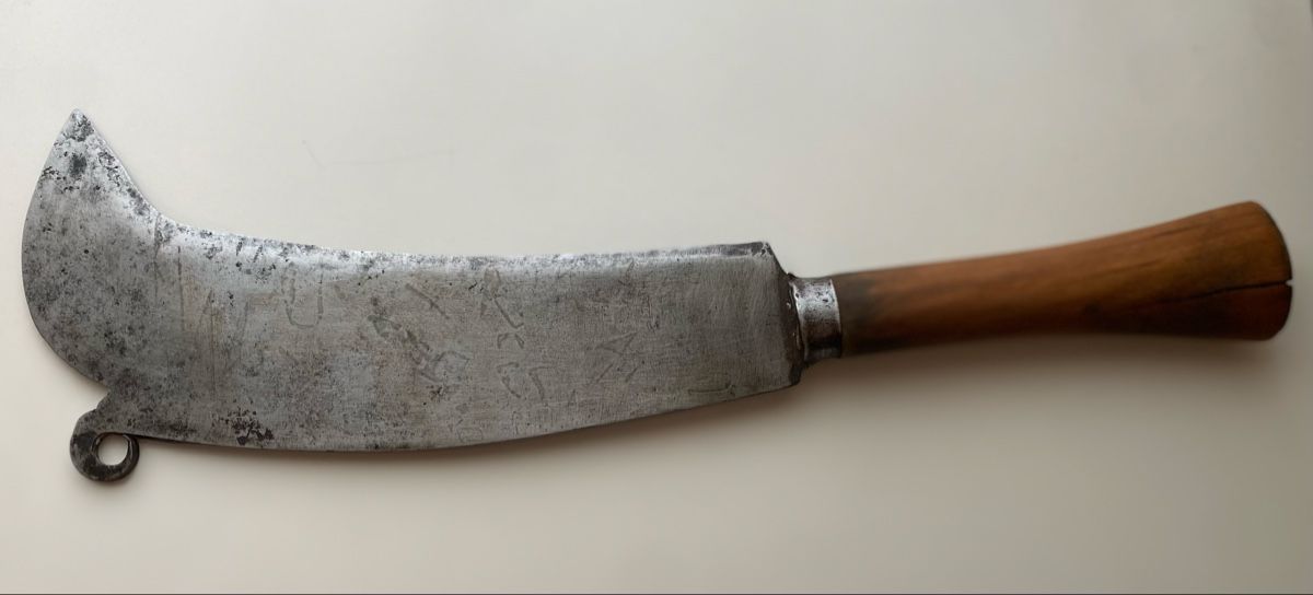 Sonstiges zum Sammeln & Seltenes: Gartenmesser Hippe mit Holzgriff gebraucht – Gebraucht aus Allschwil von Deal_Tiger99 1