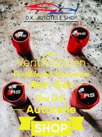 Audi RS Ventilkappen Ventildeckel Aluminium 4er-Set Rot