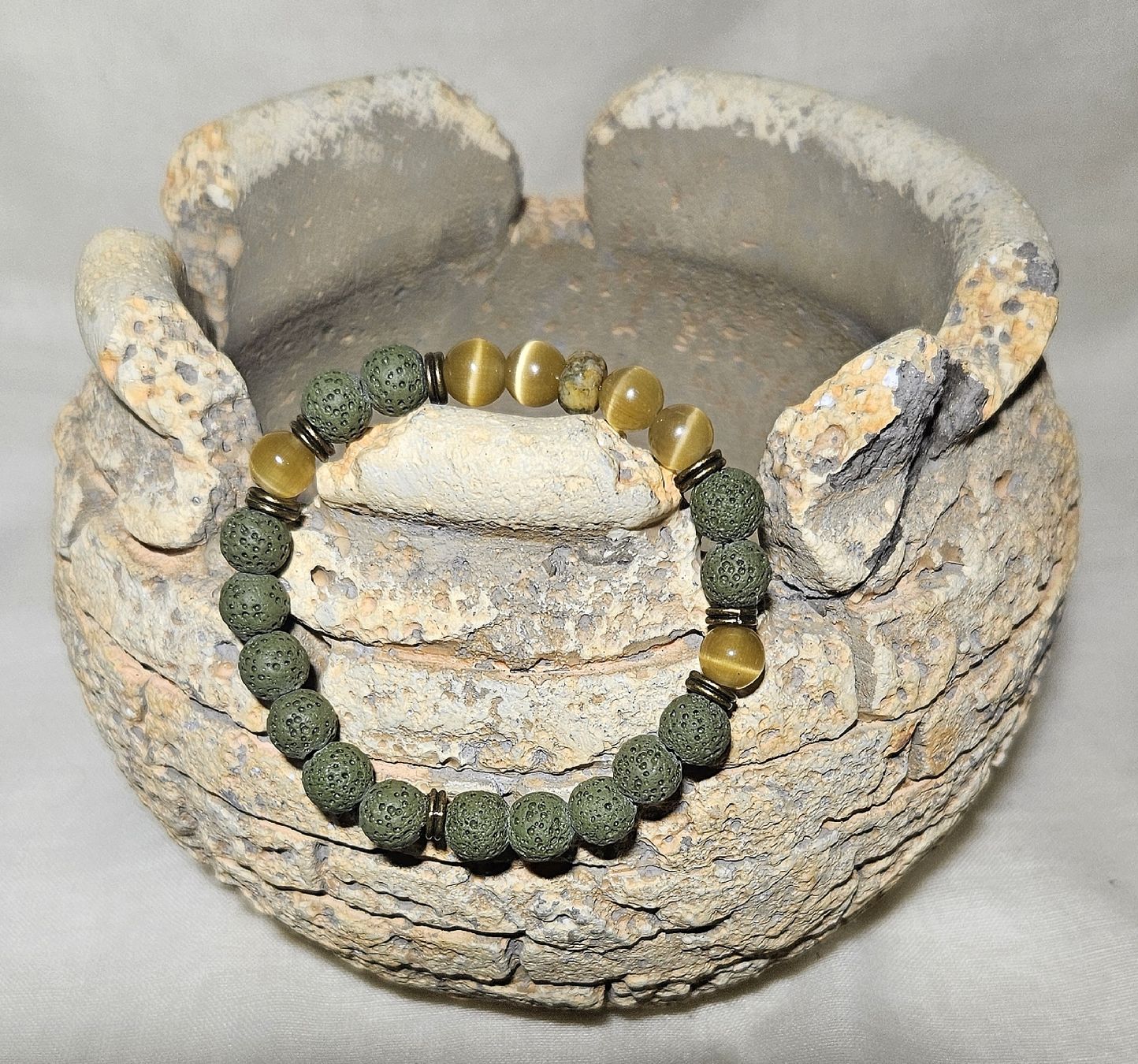 Armbänder & -reifen: olive Lavastein Mix-Armk. - Spendenaktion – Neu (gemäss Beschreibung) aus Unterkulm von Nachtigall 5