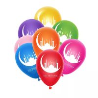 "Eid Mubarak" Multicolor Ballon-Set 25cm (Moschee)