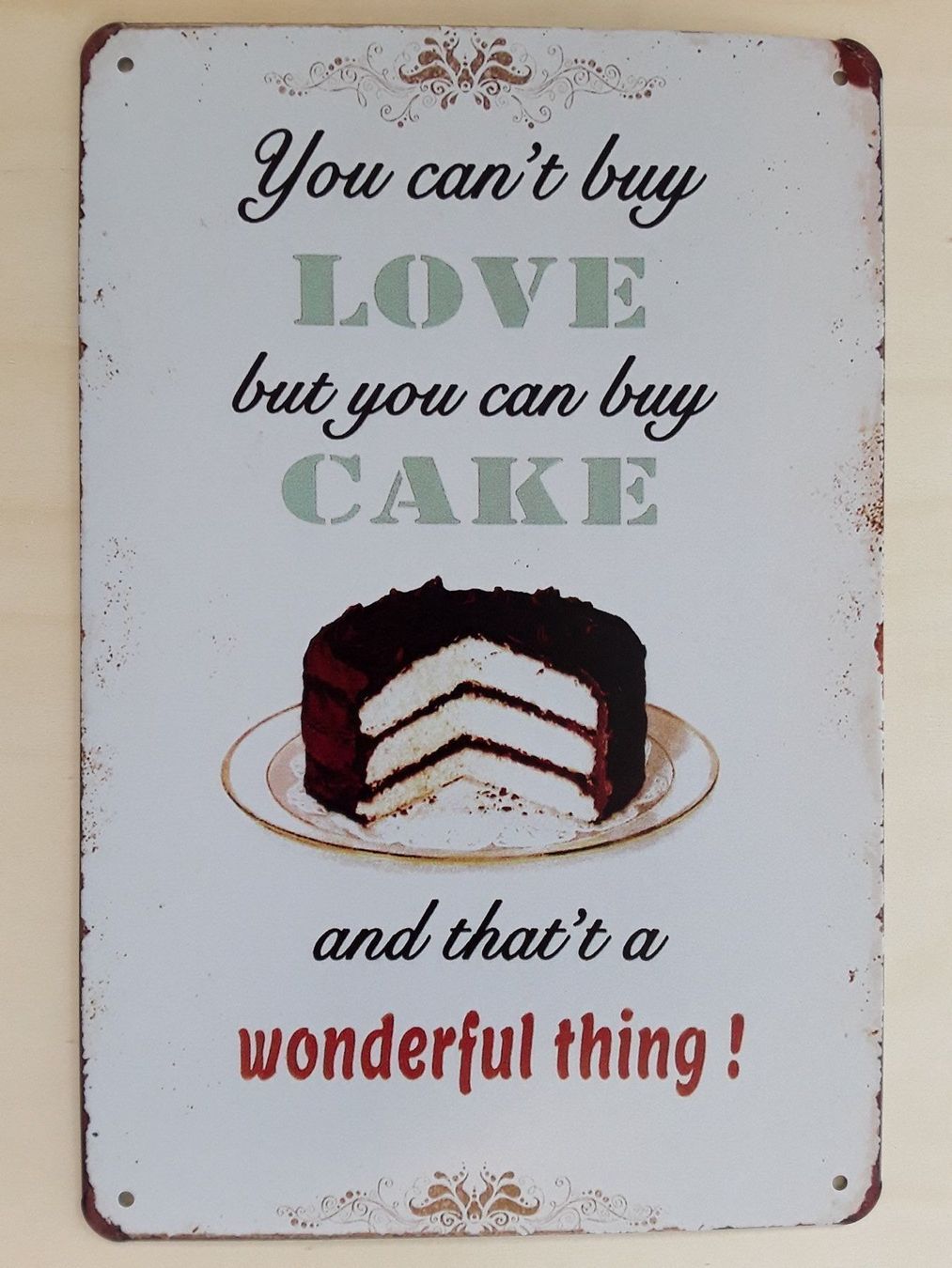 Schilder: Love Cake Blechschild – Neu und originalverpackt aus Alberswil von mech350