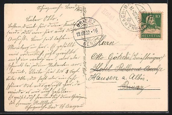 Cartoline postali: Schinznach-Bad, Teilansicht mit Umgebung – Usato da Berlin venduto da bartko-reher 1