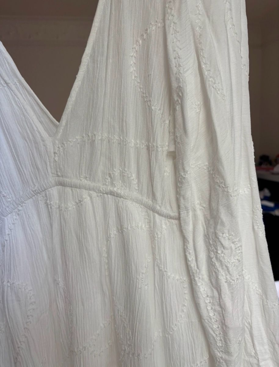 Pull&Bear Vestiti: Robe d'été blanche Pull&Bear style bohème chic – Nuovo (secondo la descrizione) da Vevey venduto da lau_c6mw