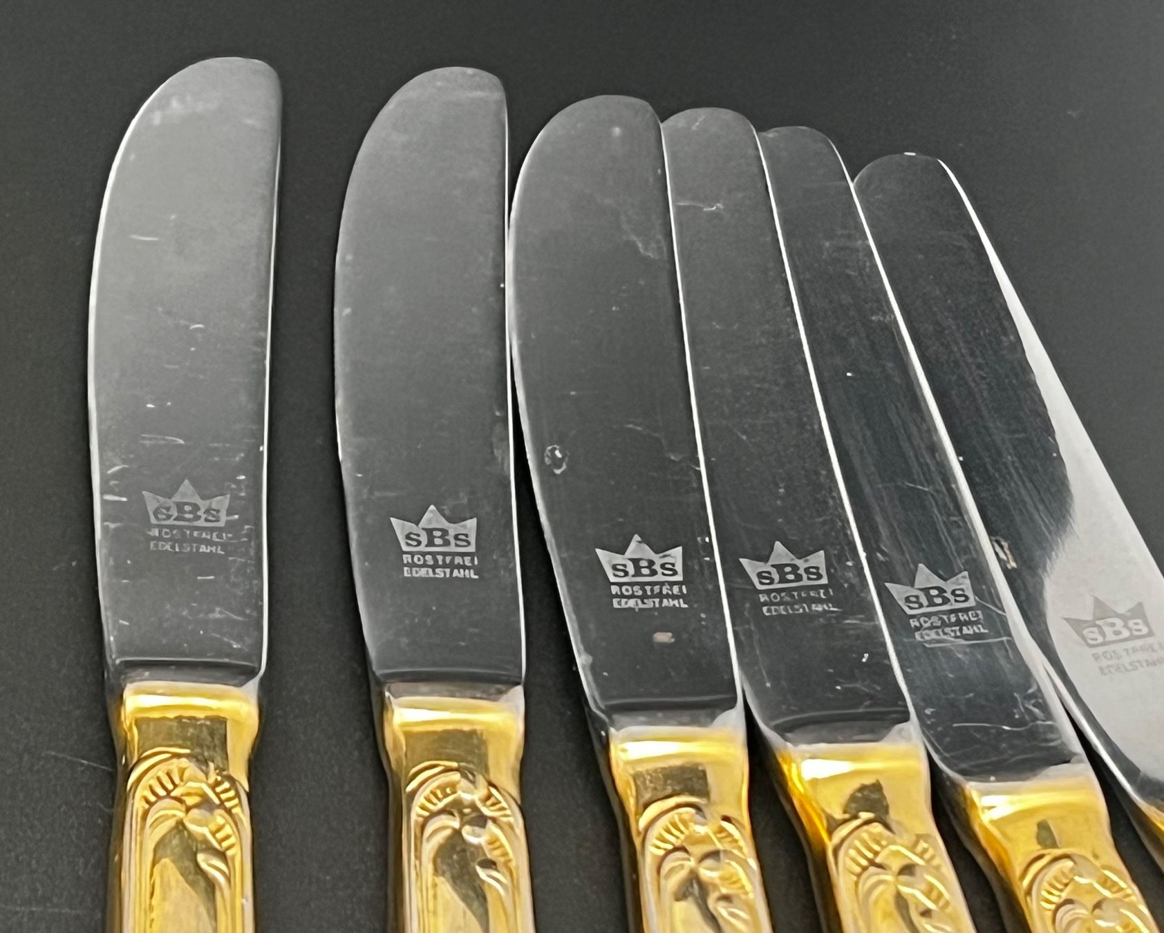 Besteck & Tafelsilber: 23/24 Karat Besteck Hartvergoldet – Gebraucht aus Basel von  3