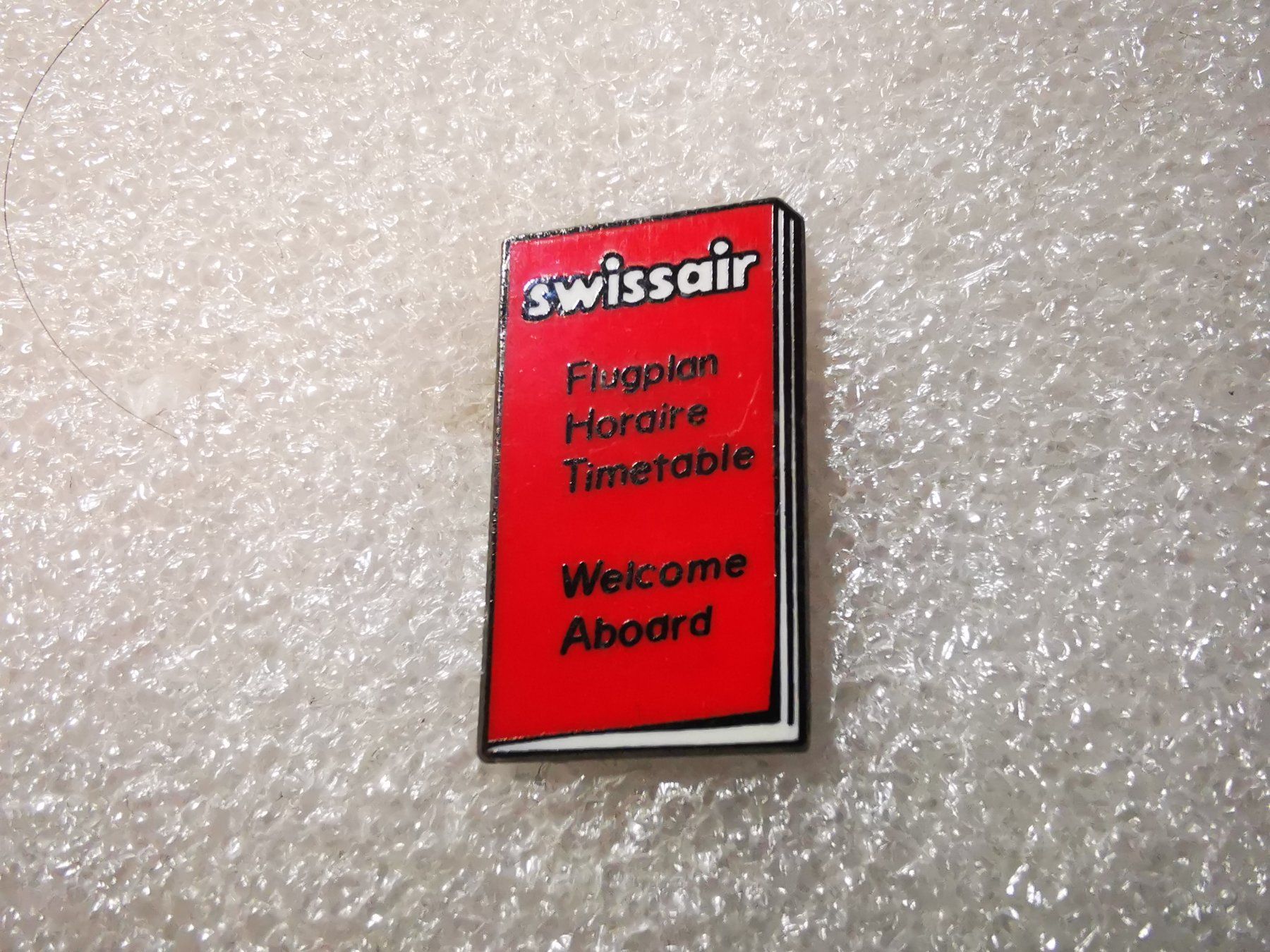 Placchette & Badge: Ansteckpin 13: Swissair Flugplan – Usato da Oppligen venduto da Pin-Fall-Shop