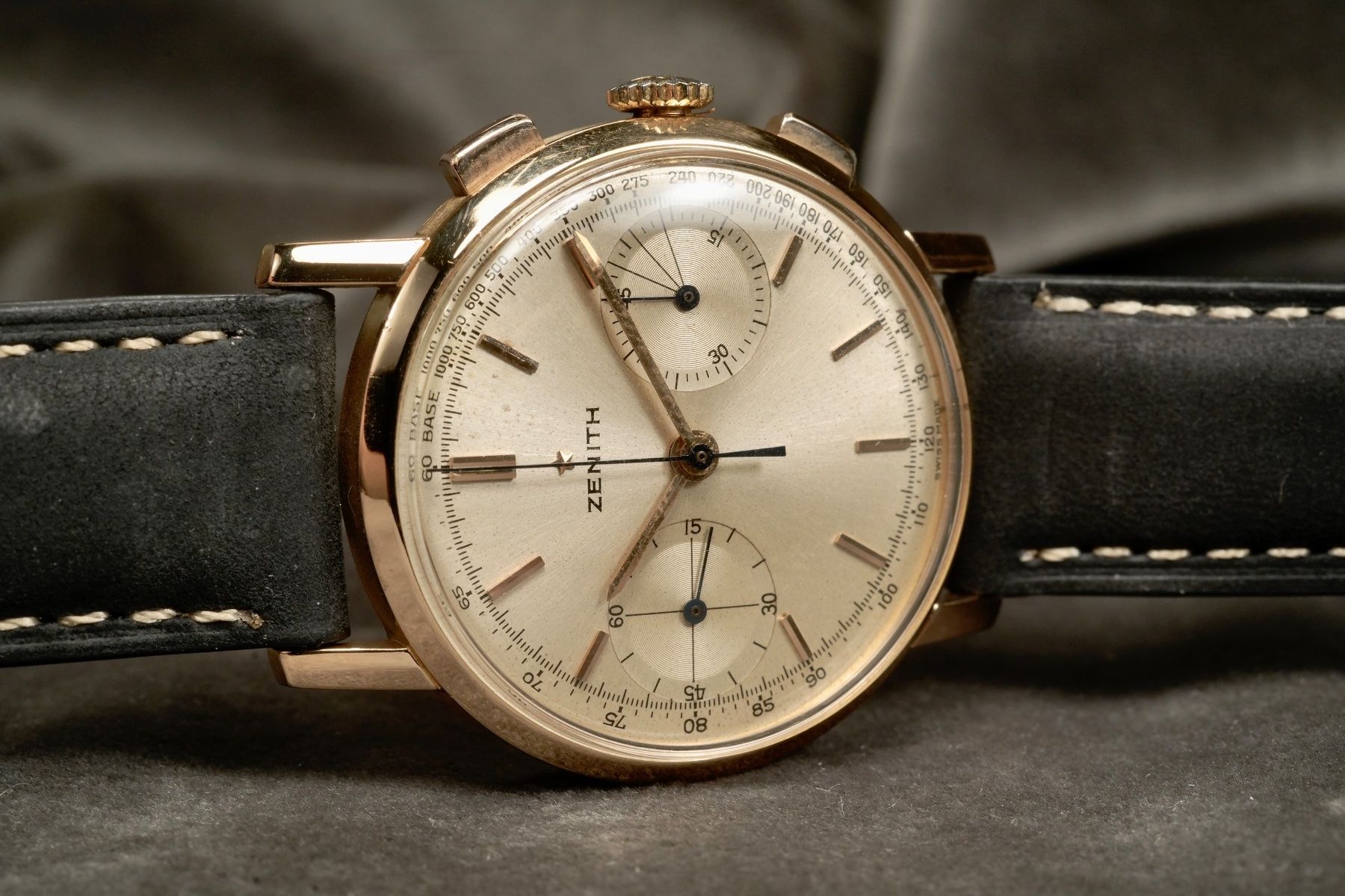 Zenith Orologi: Zenith - Ref. G179 Original 18kt. Gold Vintage Chronograph – Usato da Morcote venduto da chronoservice 9