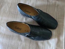 Gabor Comfort Leder Pumps / Loafer - 38.5 - schwarz