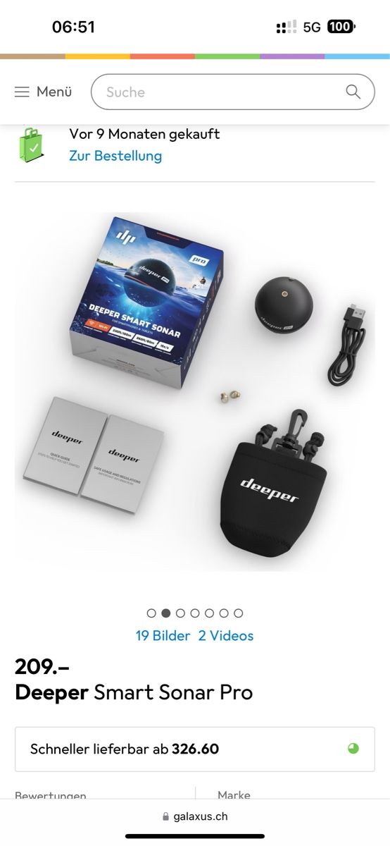 Deeper Accessoires: Echolot Deeper smart Sonar Pro – Neuf (Voir description) à Eggenwil par Manu_offic 2